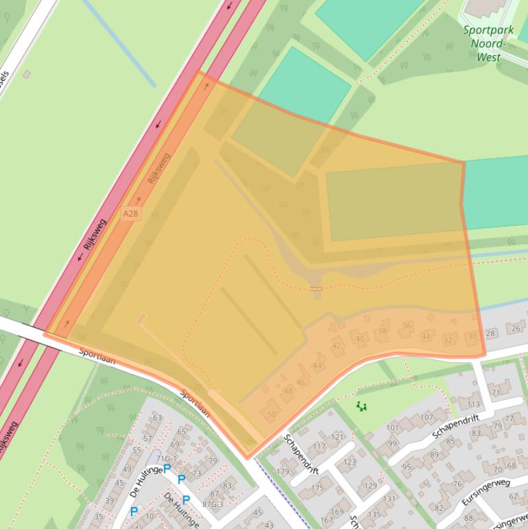 Kaart van postcodegebied 9411BT.