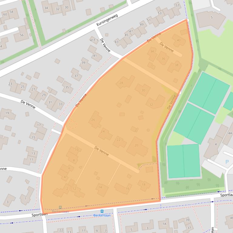 Kaart van postcodegebied 9411BW.
