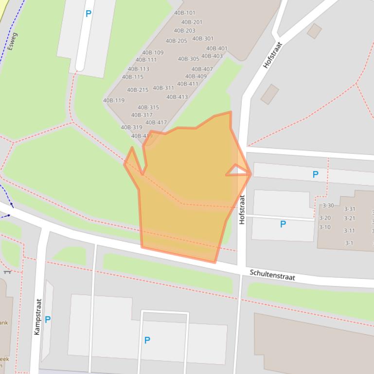 Kaart van postcodegebied 9411CB.