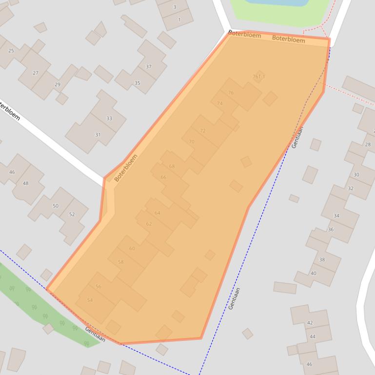 Kaart van postcodegebied 9411CE.