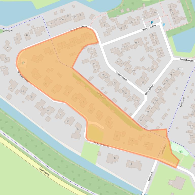 Kaart van postcodegebied 9411CJ.