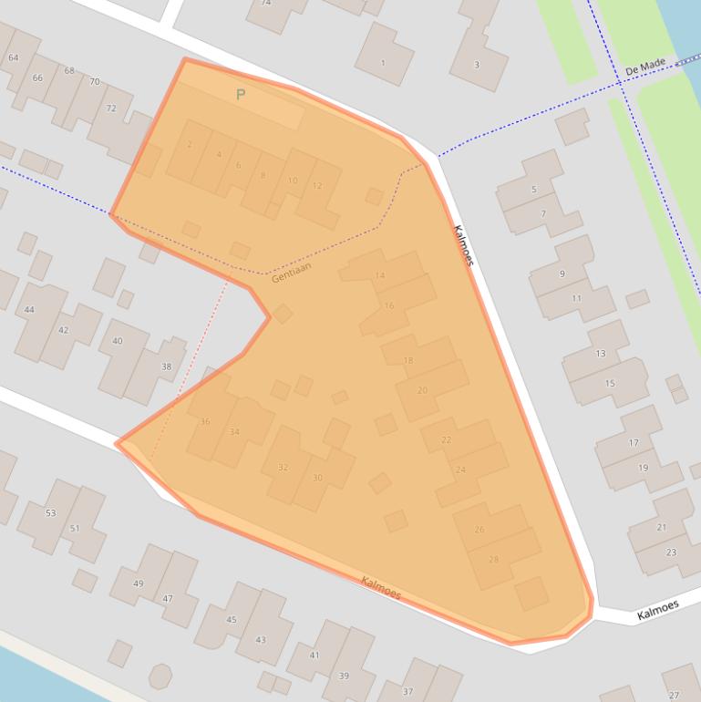 Kaart van postcodegebied 9411CM.