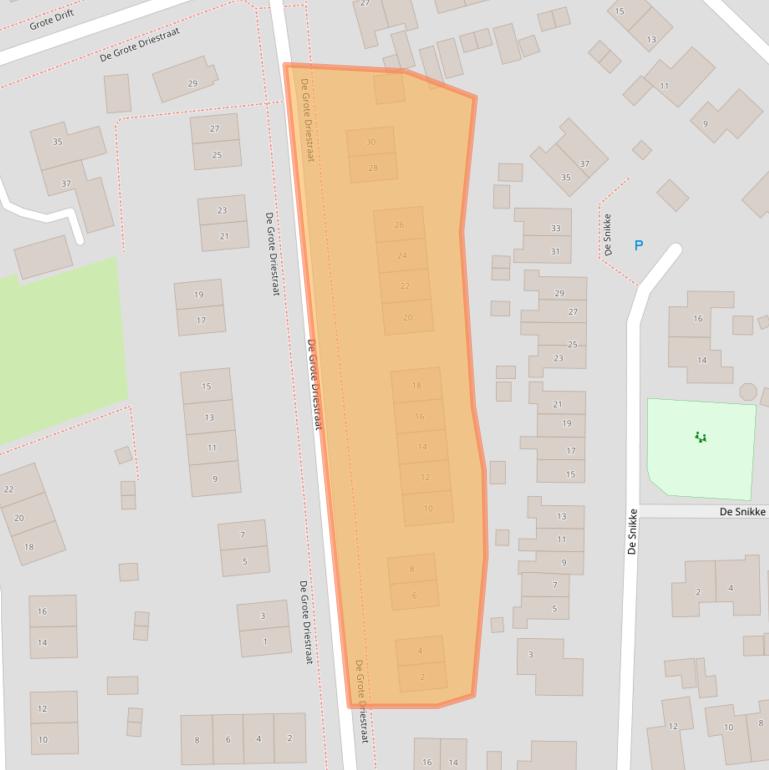 Kaart van postcodegebied 9411ED.