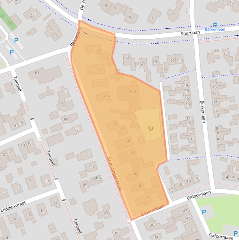 Kaart van postcodegebied 9411EL.