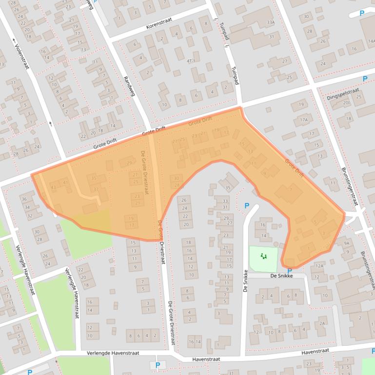 Kaart van postcodegebied 9411EM.