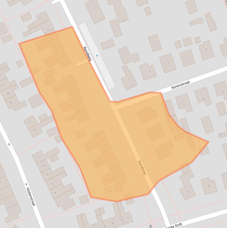 Kaart van postcodegebied 9411GD.