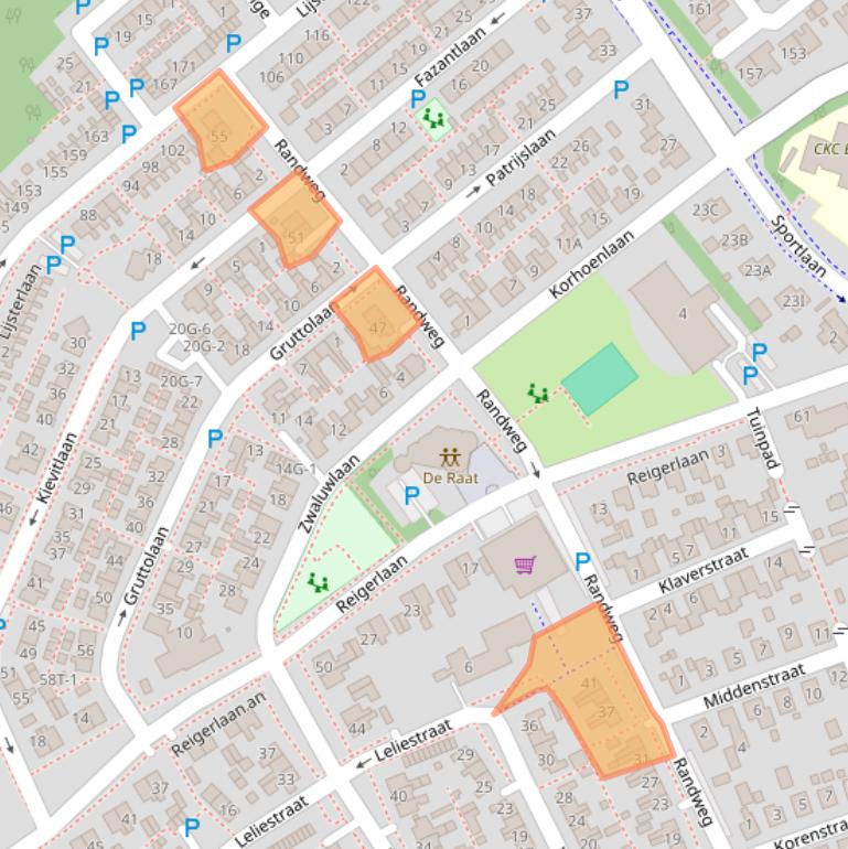 Kaart van postcodegebied 9411GE.