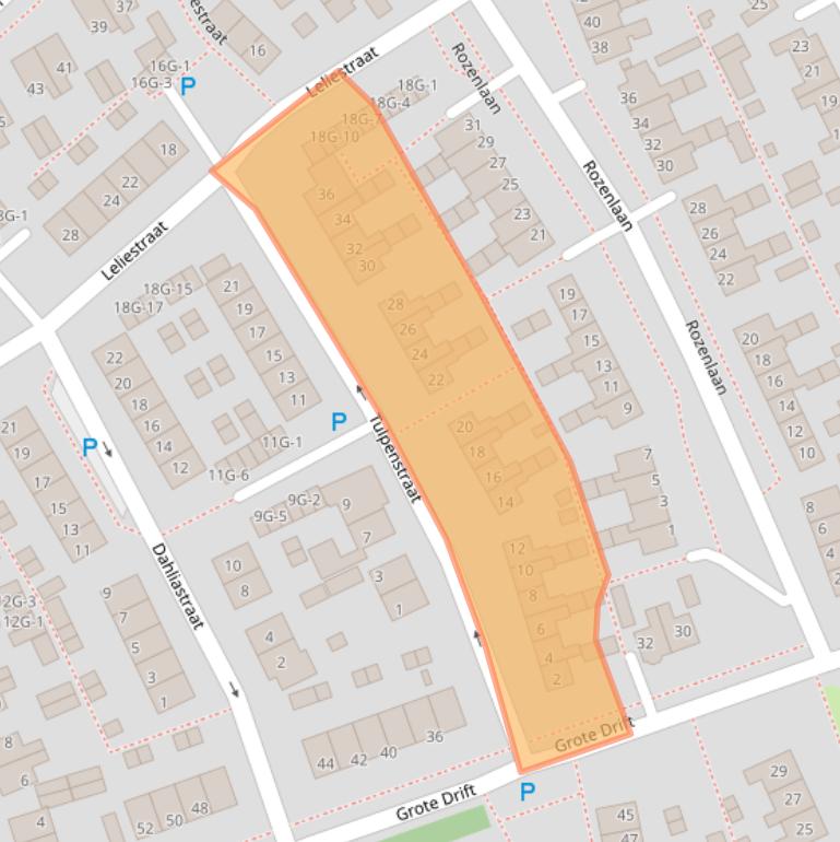 Kaart van postcodegebied 9411GM.