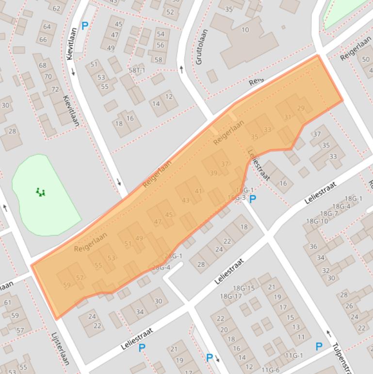 Kaart van postcodegebied 9411GT.