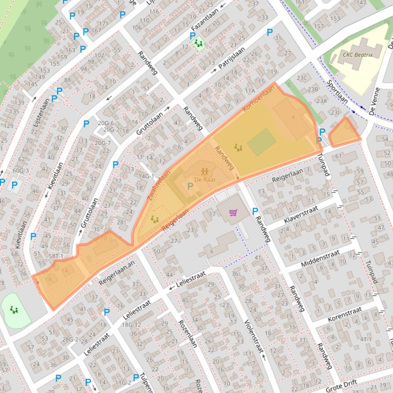 Kaart van postcodegebied 9411GV.