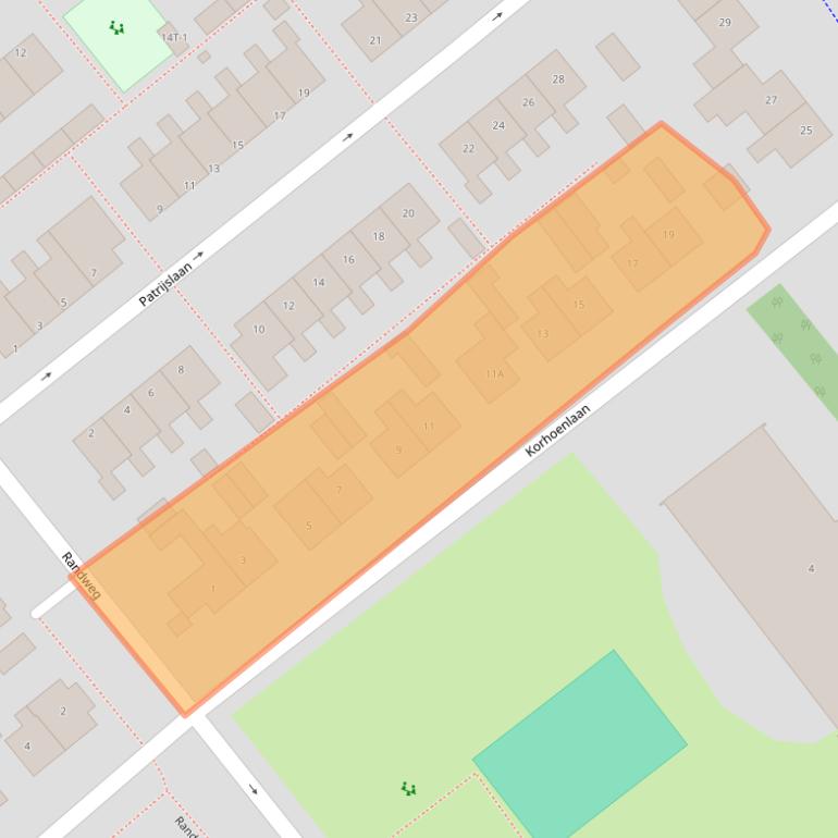 Kaart van postcodegebied 9411HK.