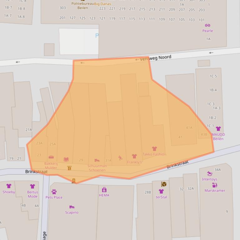 Kaart van postcodegebied 9411KK.