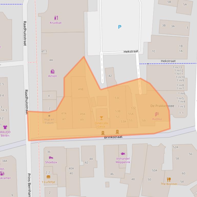 Kaart van postcodegebied 9411KL.