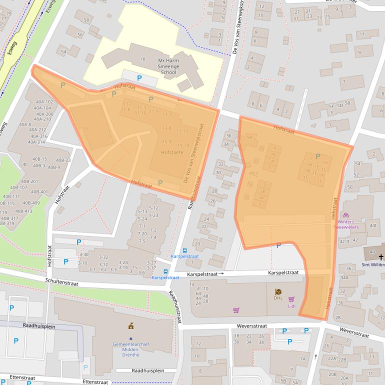 Kaart van postcodegebied 9411LA.