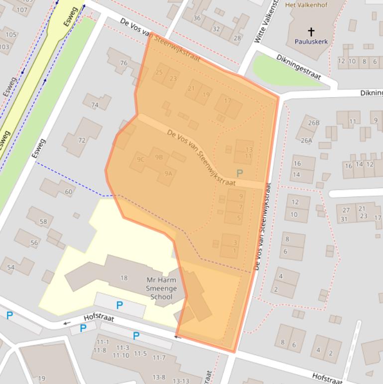 Kaart van postcodegebied 9411LC.