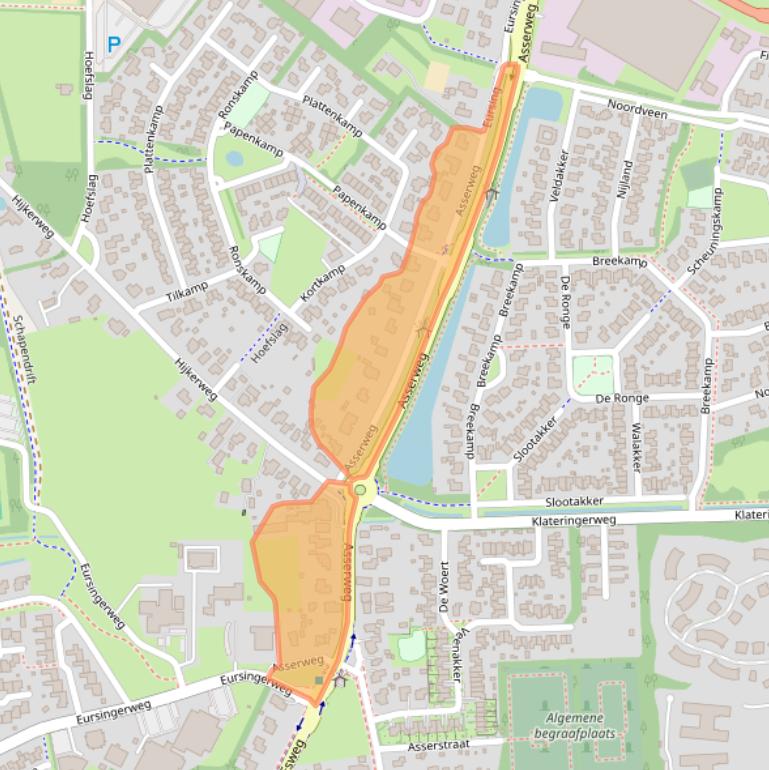 Kaart van postcodegebied 9411LP.