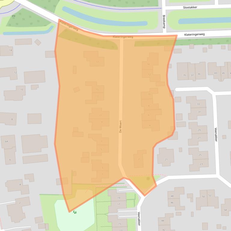 Kaart van postcodegebied 9411LZ.