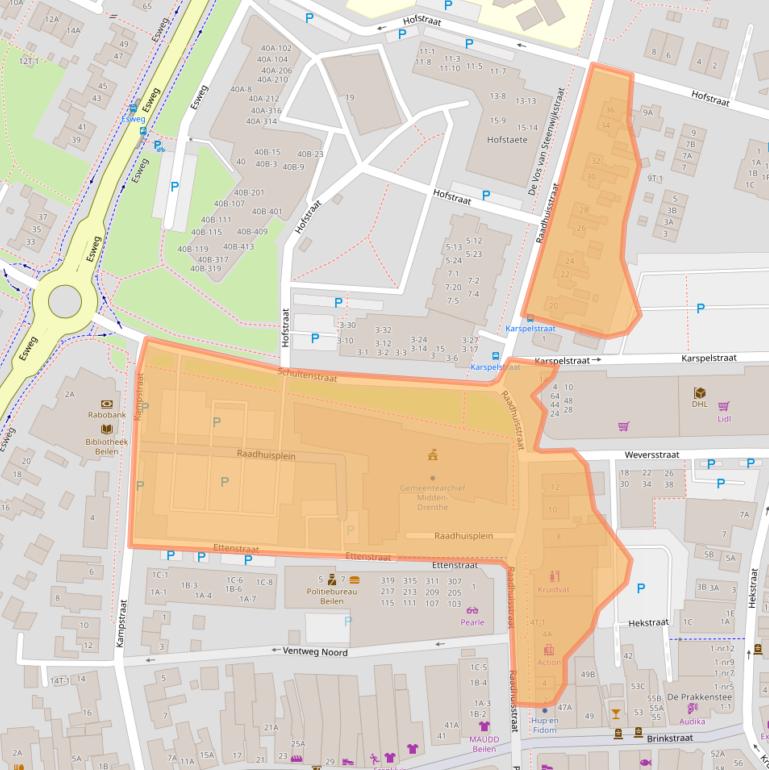 Kaart van postcodegebied 9411NB.