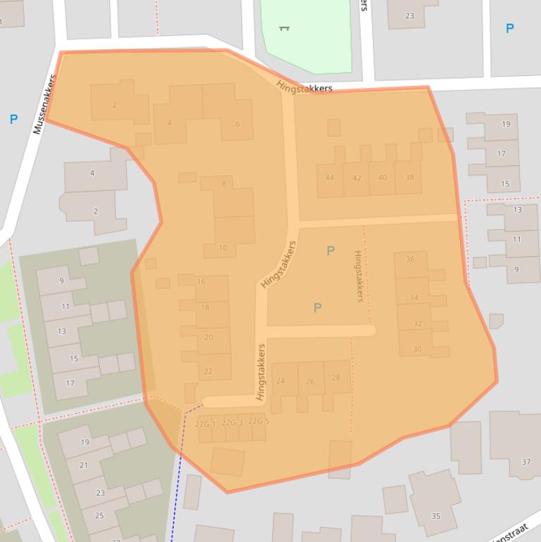 Kaart van postcodegebied 9411NP.
