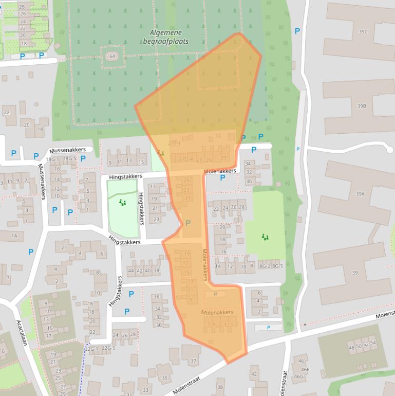 Kaart van postcodegebied 9411NR.