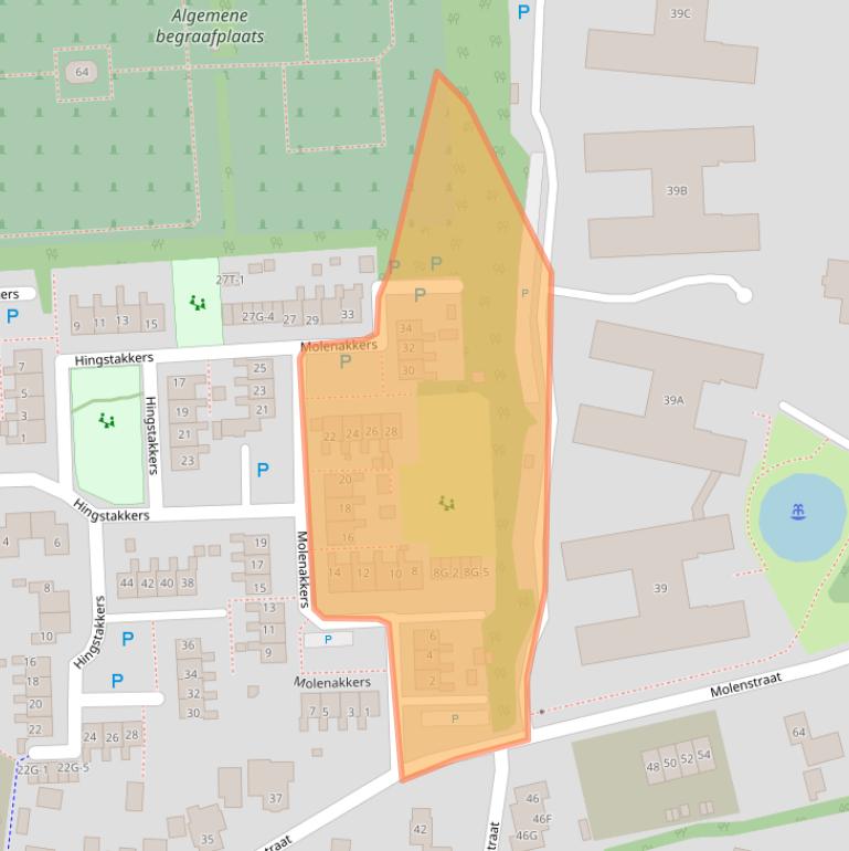 Kaart van postcodegebied 9411NS.