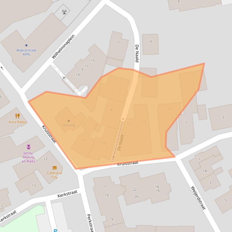 Kaart van postcodegebied 9411PD.