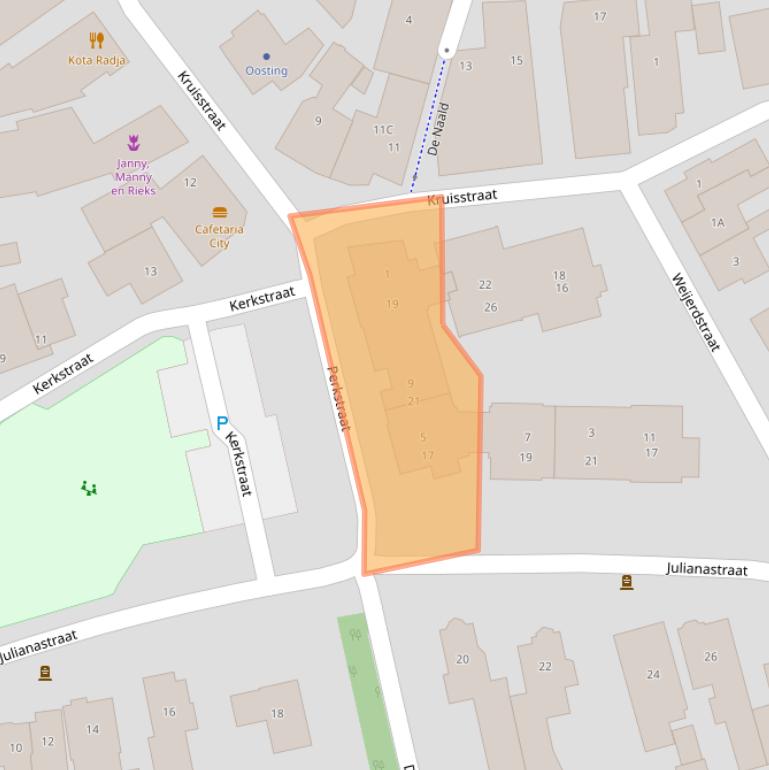 Kaart van postcodegebied 9411PK.