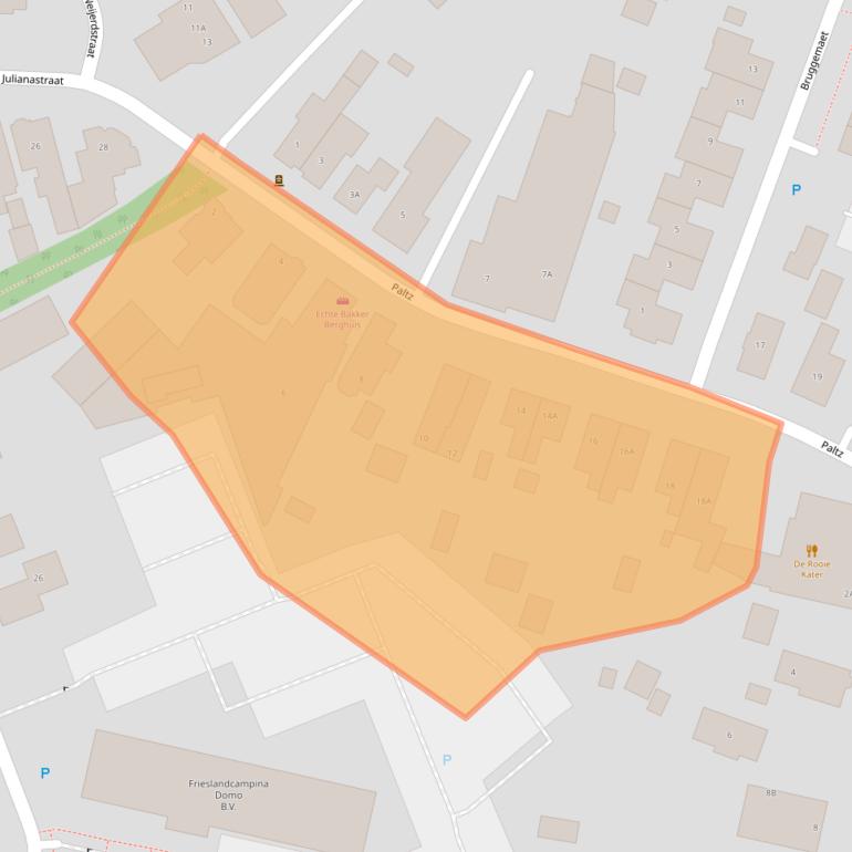 Kaart van postcodegebied 9411PN.