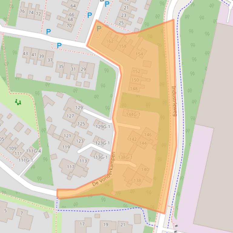 Kaart van postcodegebied 9411RH.