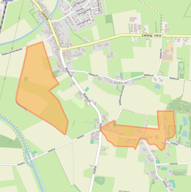 Kaart van postcodegebied 9411TM.