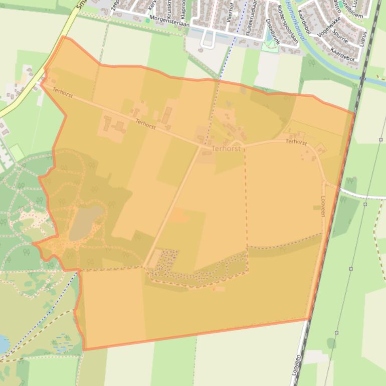 Kaart van postcodegebied 9411TR.