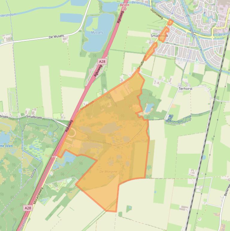 Kaart van postcodegebied 9411TS.