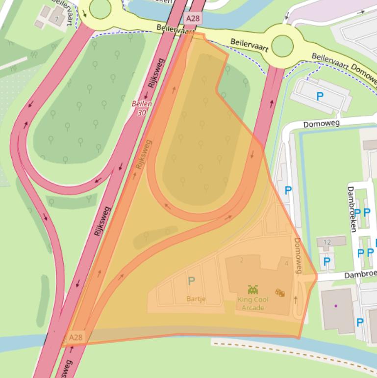 Kaart van postcodegebied 9411TX.