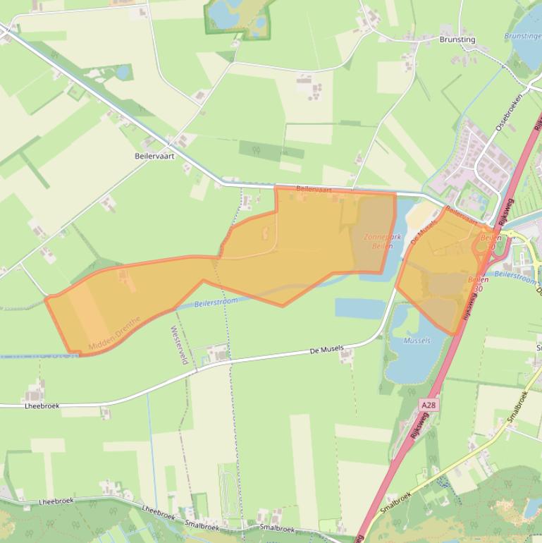 Kaart van postcodegebied 9411VA.