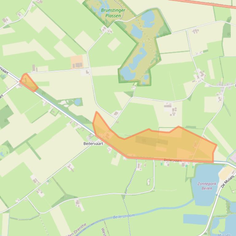 Kaart van postcodegebied 9411VE.