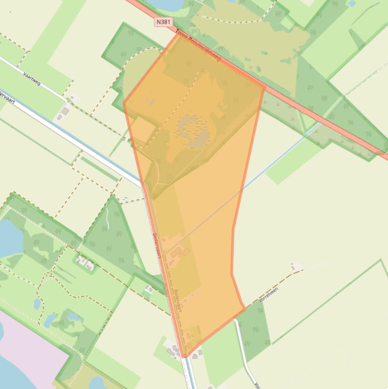 Kaart van postcodegebied 9411VH.