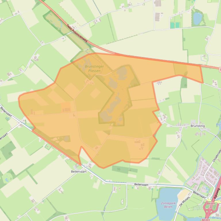 Kaart van postcodegebied 9411VJ.