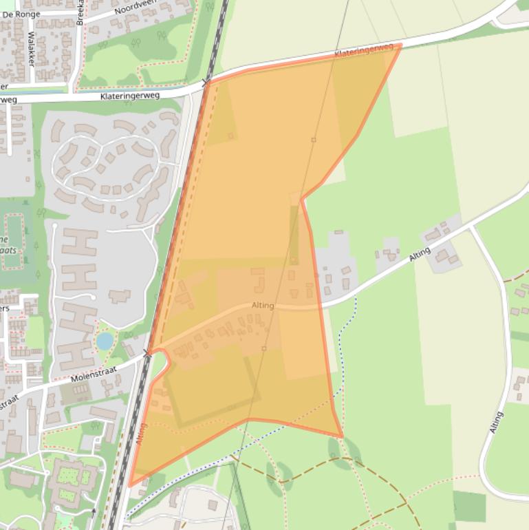 Kaart van postcodegebied 9411XJ.