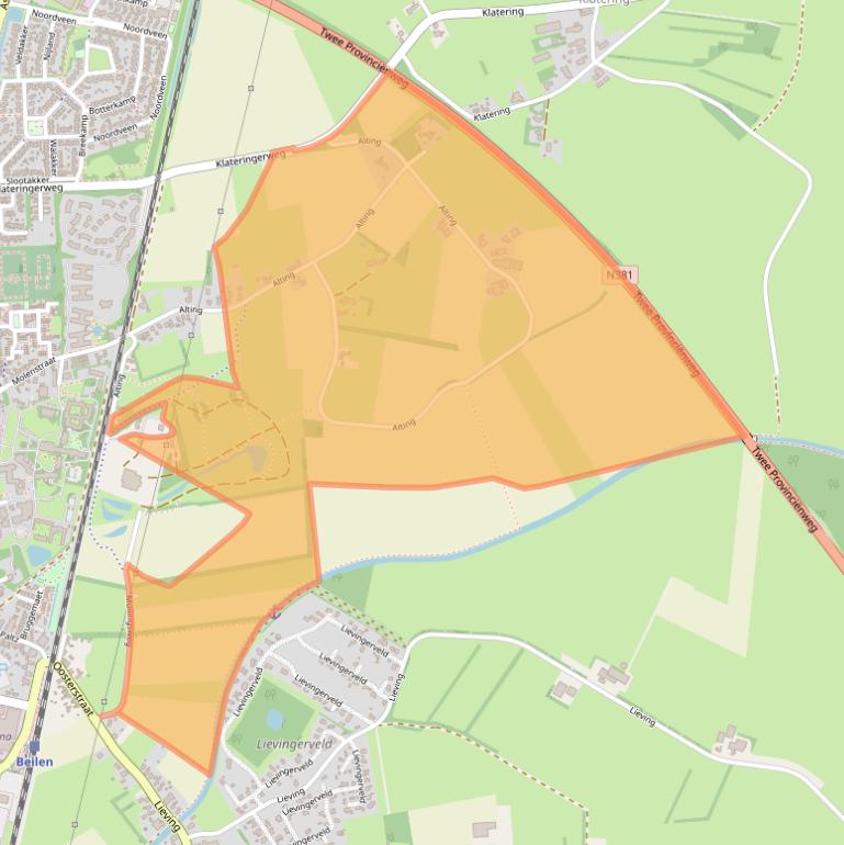 Kaart van postcodegebied 9411XK.