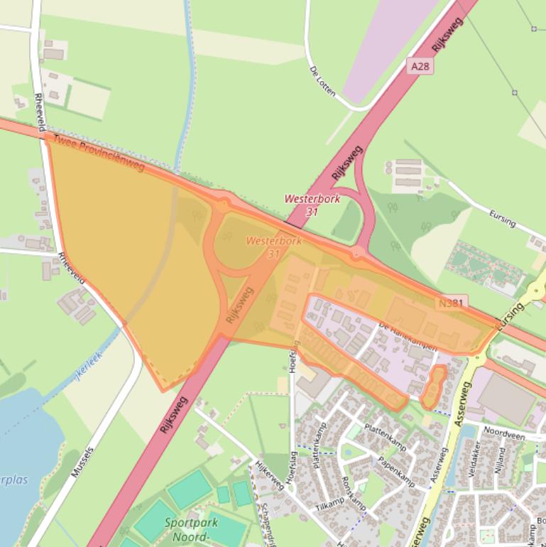 Kaart van postcodegebied 9411XM.