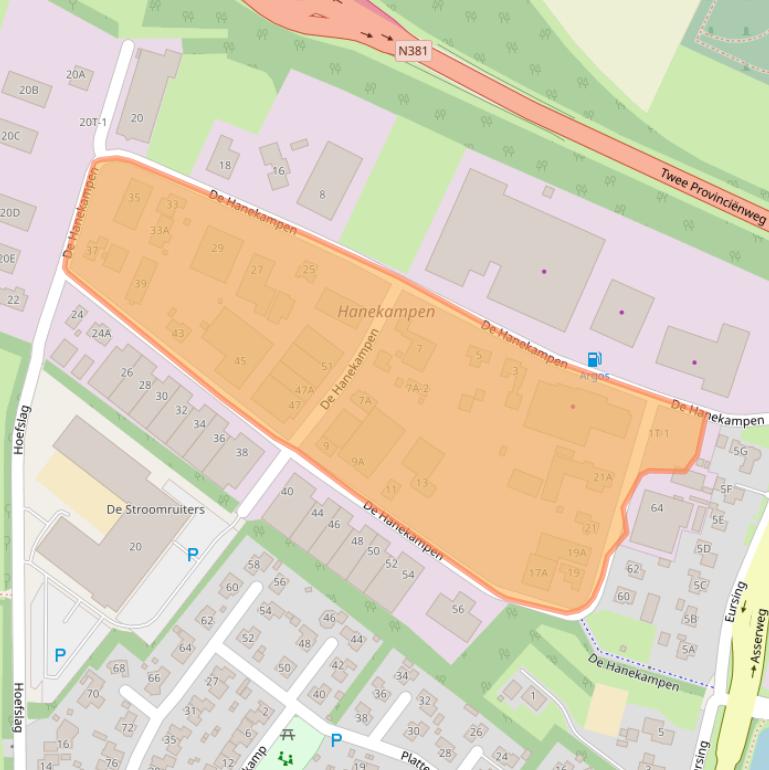 Kaart van postcodegebied 9411XN.