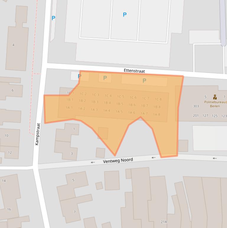 Kaart van postcodegebied 9411ZS.