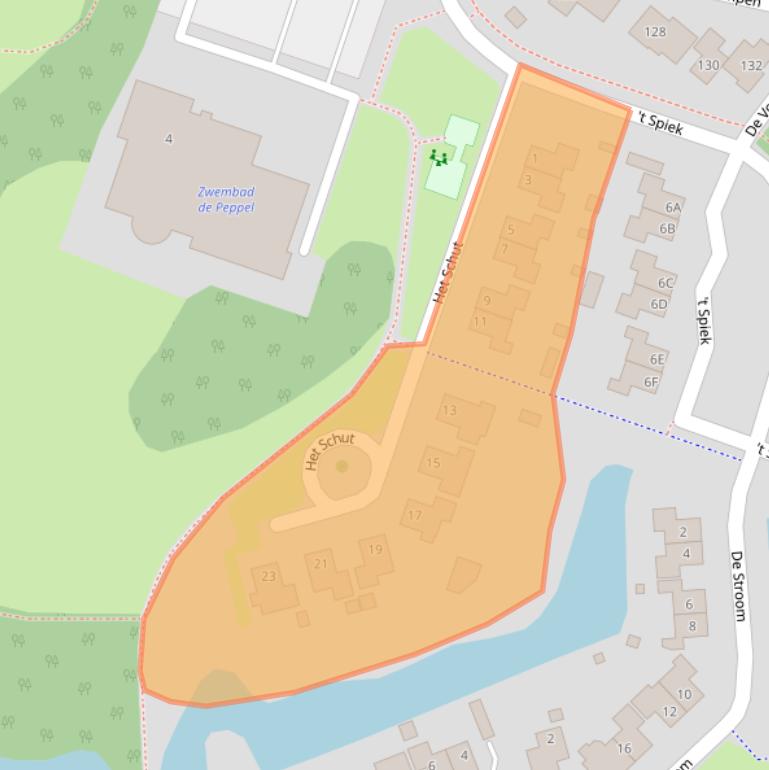 Kaart van postcodegebied 9411ZW.