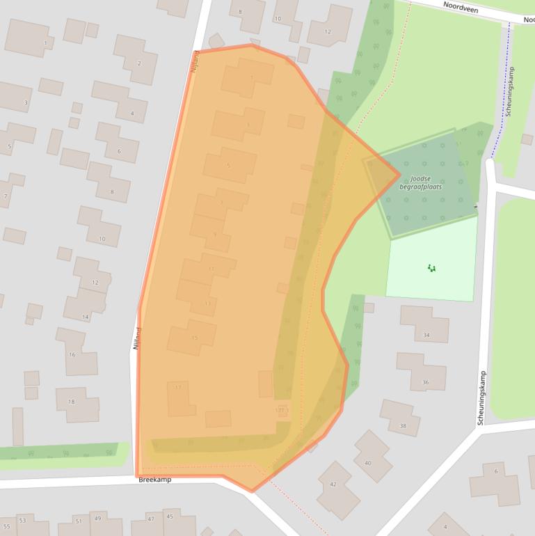 Kaart van postcodegebied 9412AD.