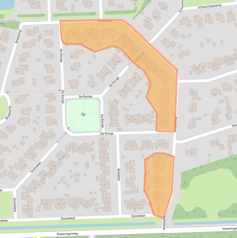 Kaart van postcodegebied 9412AM.