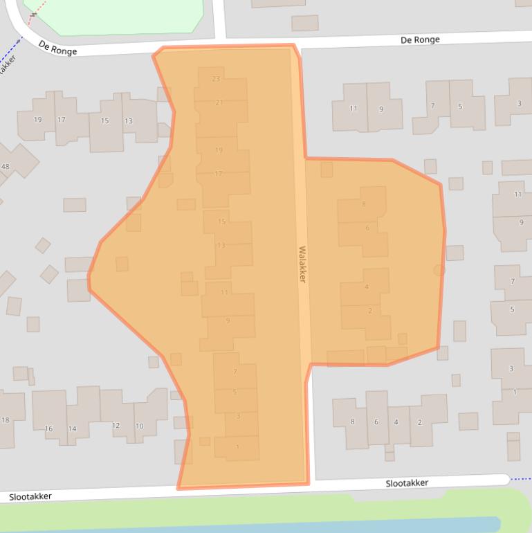 Kaart van postcodegebied 9412AN.