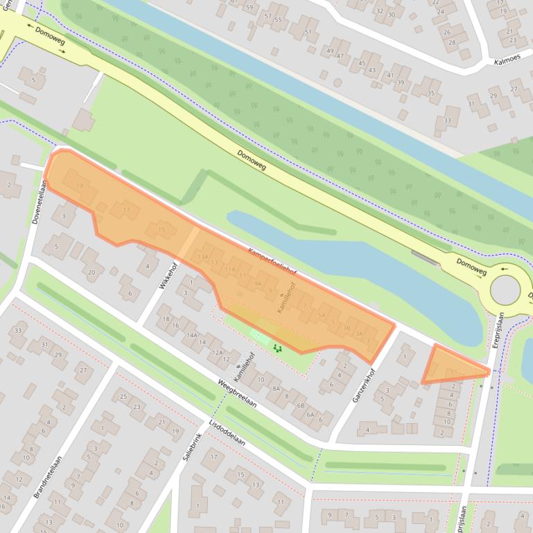 Kaart van postcodegebied 9413AB.