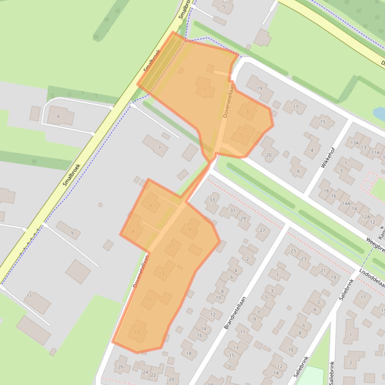 Kaart van postcodegebied 9413AJ.