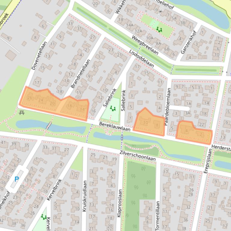 Kaart van postcodegebied 9413AP.