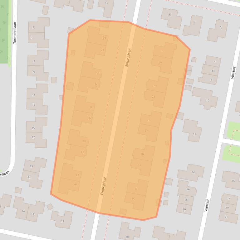 Kaart van postcodegebied 9413AT.